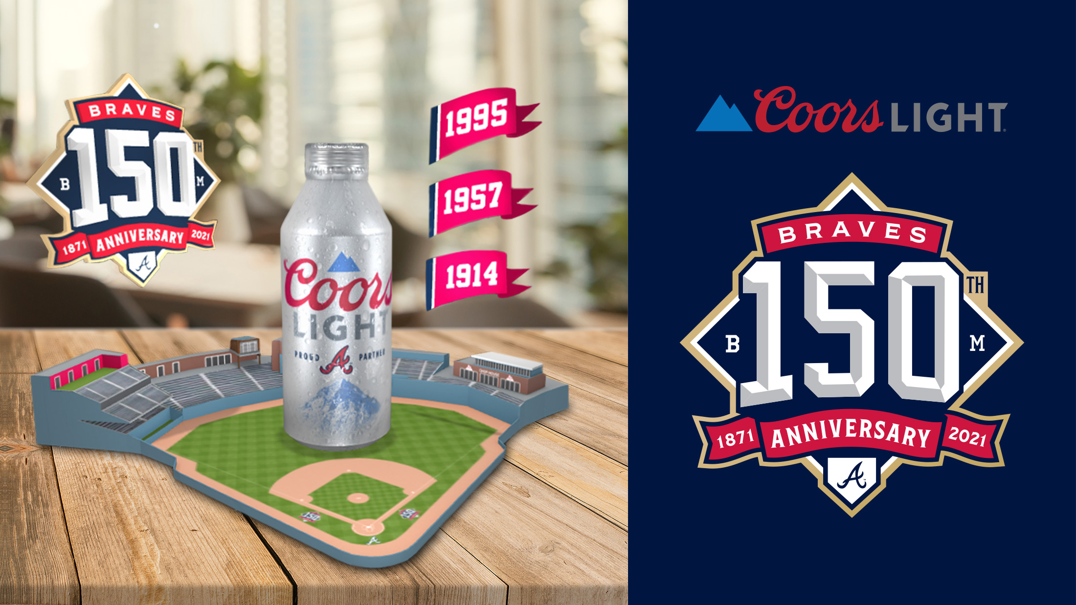 The Atlanta Braves 150th anniversary 1871 2021 thank you for the